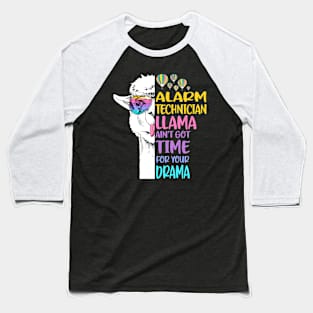 Alarm Technician Llama Baseball T-Shirt